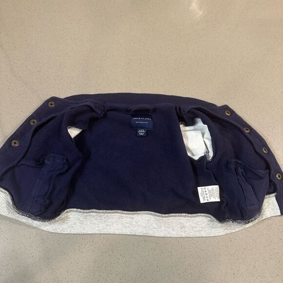 Janie and Jack navy blue varsity jacket with buttons size 6-12 months - Picture 4 of 5